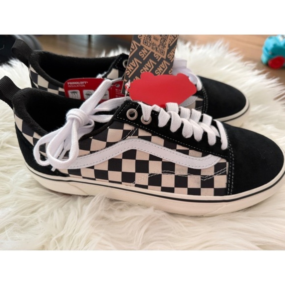 Vans Old Skool MTE 1 Checkerboard Men's Shoes NEW 9.5 Insulated Black White - Picture 4 of 8
